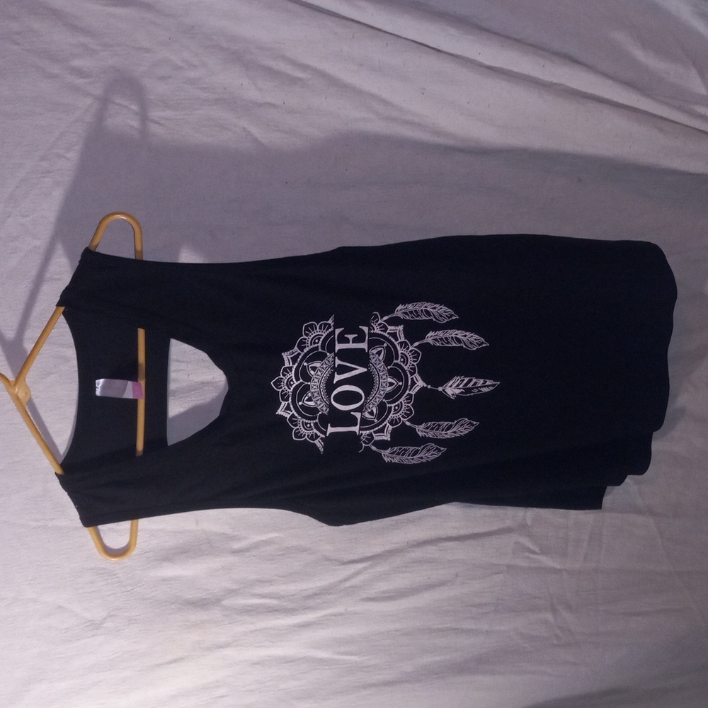 No Boundaries open back LOVE tank